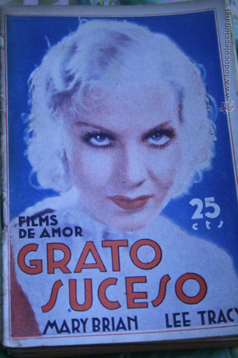 Cinema: NOVELA CINEMATOGRAFICA, FILMS DE AMOR,  N&ordm; 336, GRATO SUCESO  LEE TRACY  MARY BRIAN