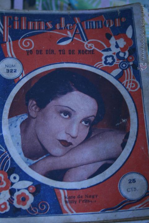 Cinema: NOVELA CINEMATOGRAFICA, FILMS DE AMOR,  N&ordm; 322,  YO DE DIA, TU DE NOCHE , ORIGINAL,  1934