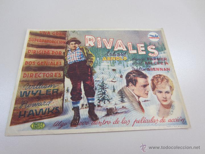 Cine: RIVALES PROGRAMA SENCILLO CEPICSA JOEL MCCREA FRANCES FARMER - Foto 1