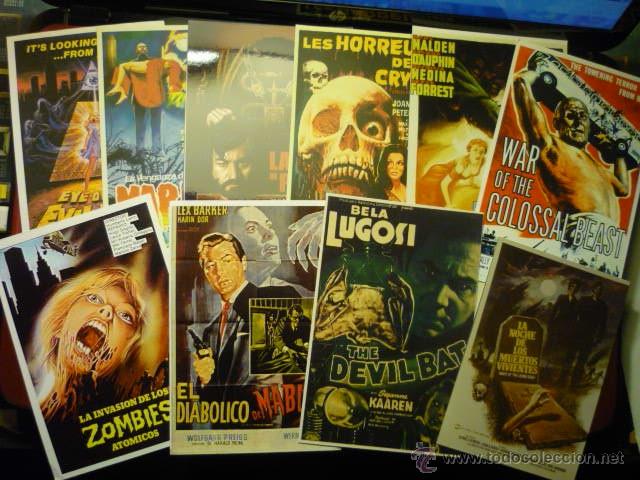 Kino: lote reproducciones papel y foto peliculas terror