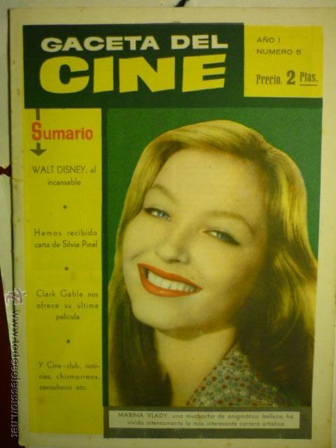 Cinema: revista gaceta del cine -marina vlady -a&ntilde;o 1 num.5 bb