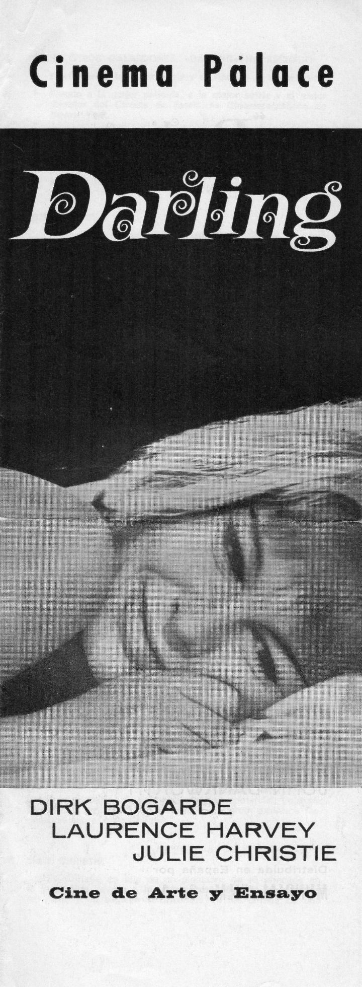 Kino: folleto original de Darling, pel&iacute;cula de john schlesinger, a&ntilde;os 60