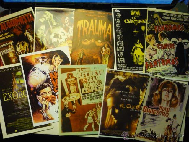 Kino: lote reproducciones papel y foto peliculas terror
