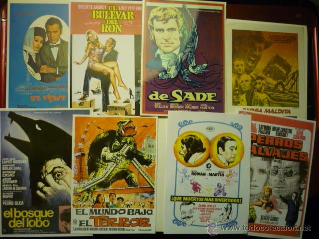 Kino: LOTE REPRODUCC.PAPEL DIVERSAS PELICULAS A&Ntilde;OS 70.....