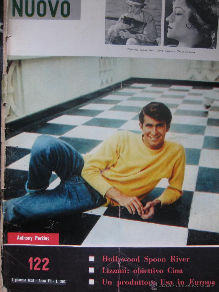 Cinema: Cinema Nuovo revista cine Italia n&uacute;mero 122 enero 1958 Anthony Perkins cine Hollywood