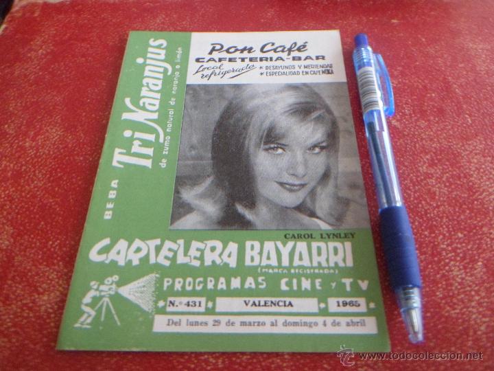 Cinema: CAROL LYNLEY - CARTELERA BAYARRI - 1965 - RARA - MUY BUEN ESTADO