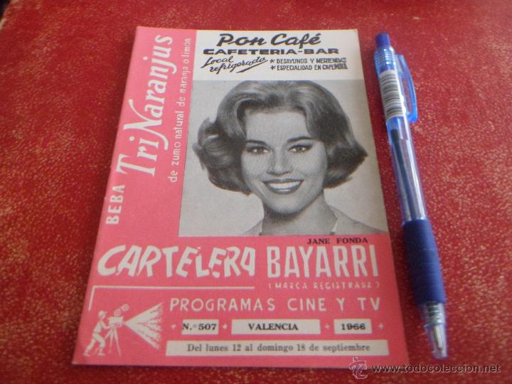 Cinema: JANE FONDA - CARTELERA BAYARRI - 1966 - RARA - MUY BUEN ESTADO