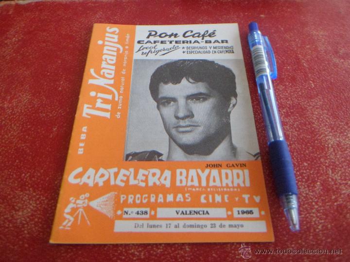 Cinema: JOHN GAVIN  - CARTELERA BAYARRI - 1965 - RARA - MUY BUEN ESTADO