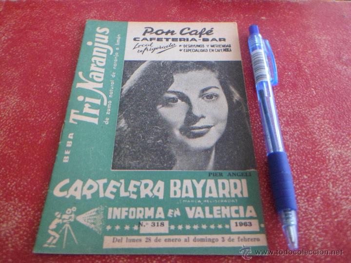 Cinema: PIER ANGELI ~ CARTELERA BAYARRI ~ 1963 ~ RARA ~ MUY BUEN ESTADO