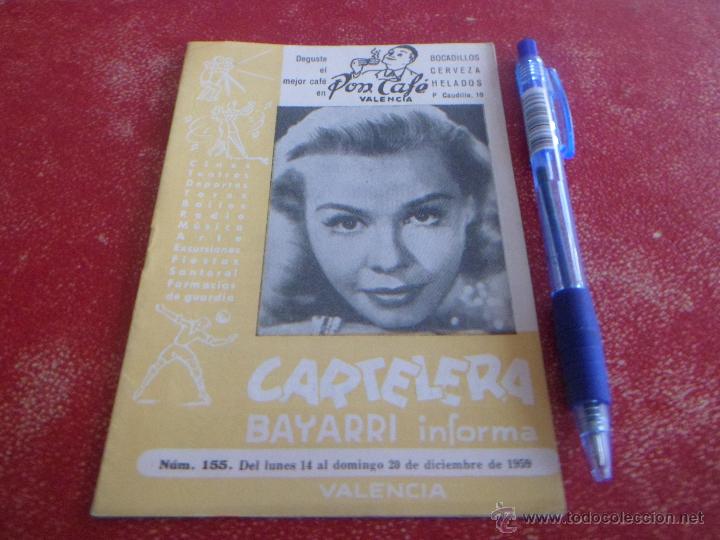 Cinema: VERA ELLEN  - CARTELERA BAYARRI - 1959 - RARA - MUY BUEN ESTADO