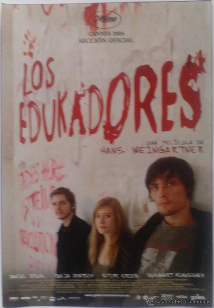 Kino: Folleto de Mano. Pel&iacute;cula Los Edukadores. Daniel Bruhl. Julia Jentsch