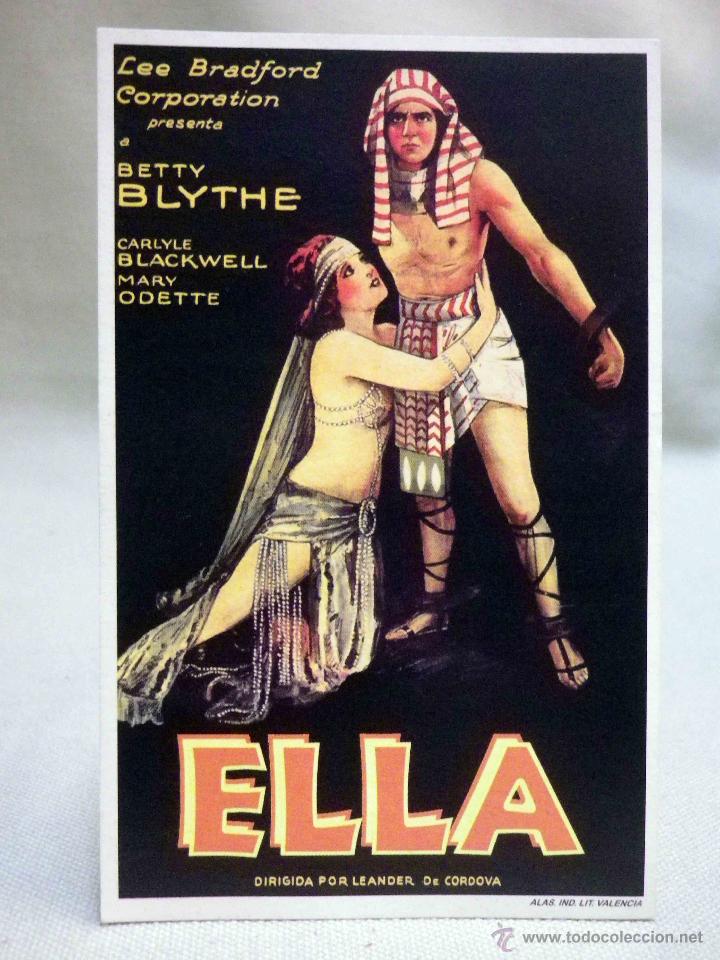 Kino: PROGRAMA DE CINE, FASCIMIL, ELLA, BETTY BLYTHE. MEDIDAS: 13X8.50 CM.