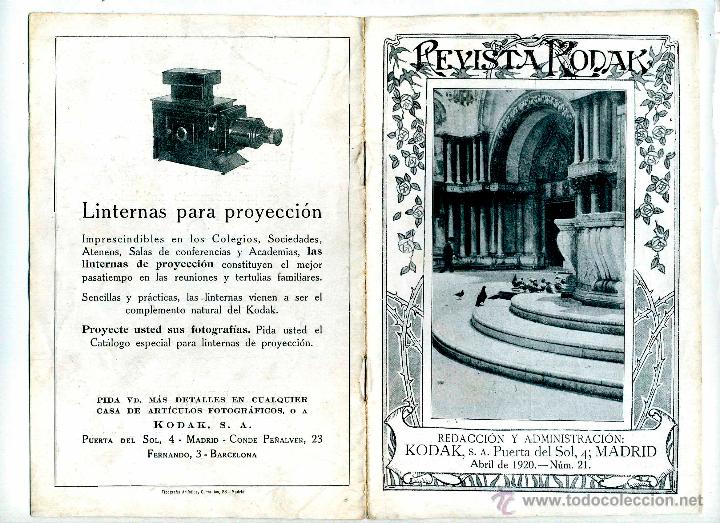 Cinema: REVISTA KODAK N&ordm; 21. A&Ntilde;O 1920.