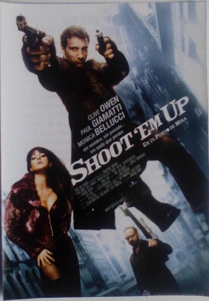 Kino: Folleto de Mano. Pel&iacute;cula Shoot&acute;Em Up. Clive Owen. Monica Bellucci. Paul Giamatti