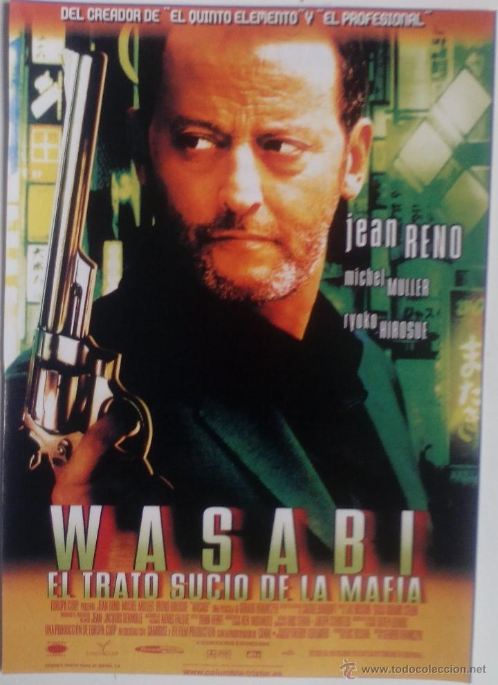 Cinema: Folleto de Mano. Pel&iacute;cula Wasabi El trato sucio de la Ley. Jean Reno. Carol Bouquet