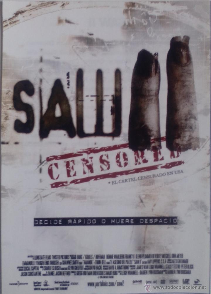 Cinema: Folleto de Mano. Pel&iacute;cula Saw II. Donnie Wahlberg. Shawnee Smith