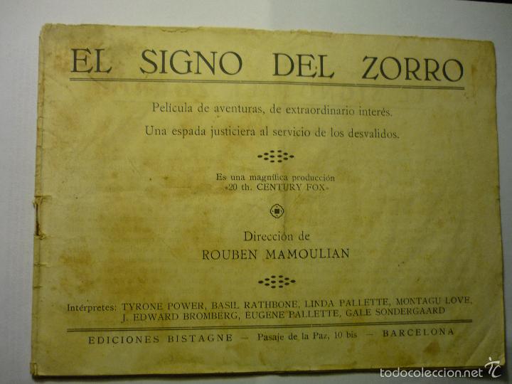 Cinema: revista novelada pelicula el signo del zorro - edic.bistagne.Tyrone POWER&iexcl;&iexcl;&iexcl;FALTA TAPAS&iexcl;&iexcl;