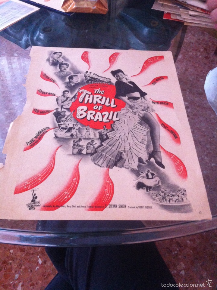 Cine: Publicidad prensa pel&iacute;cula The trhill of Brazil