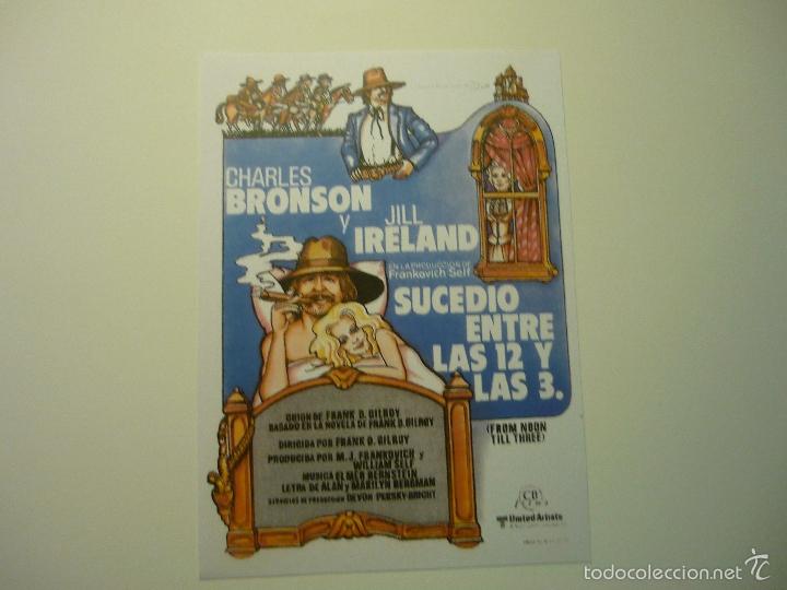 Kino: REPRODUCC.PAPEL SUCEDIO ENTRE LAS 12 Y LAS 3- CHARLES BRONSON