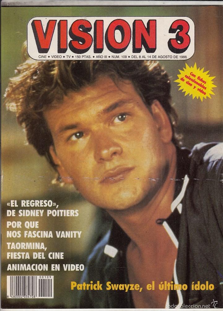 Cin&eacute;ma: REVISTA VISION 3 N&ordm; 109 A&Ntilde;O 1988. PATRICK SWAYZE. SIDNEY POITIERS.
