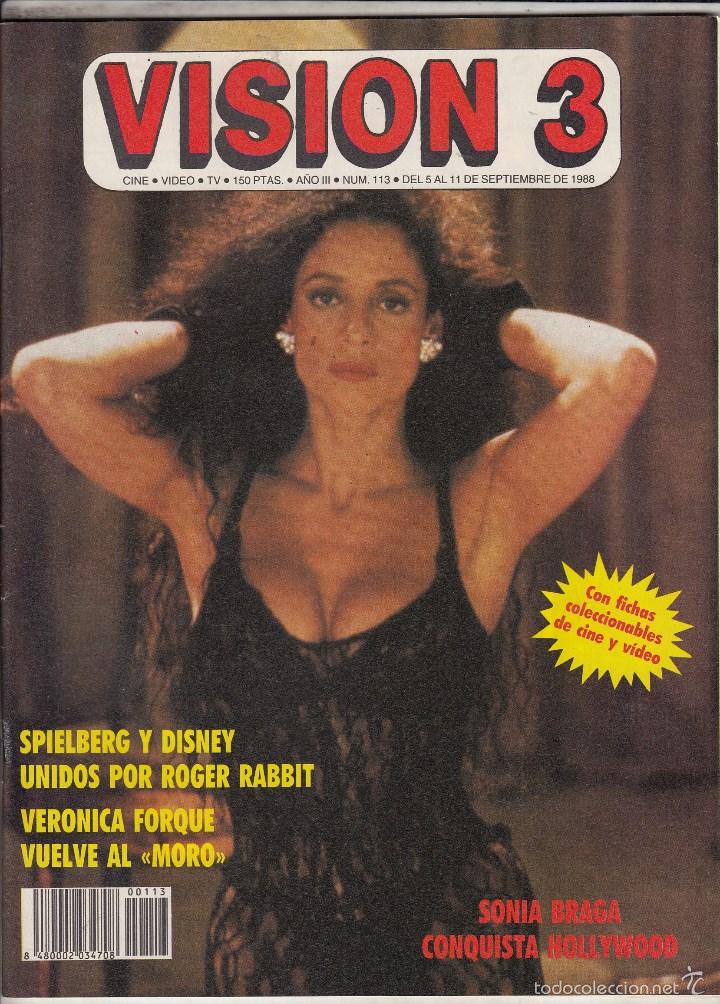 Cin&eacute;ma: REVISTA VISION 3 N&ordm; 113 A&Ntilde;O 1988. SONIA BRAGA. VERONIA FORQUE.