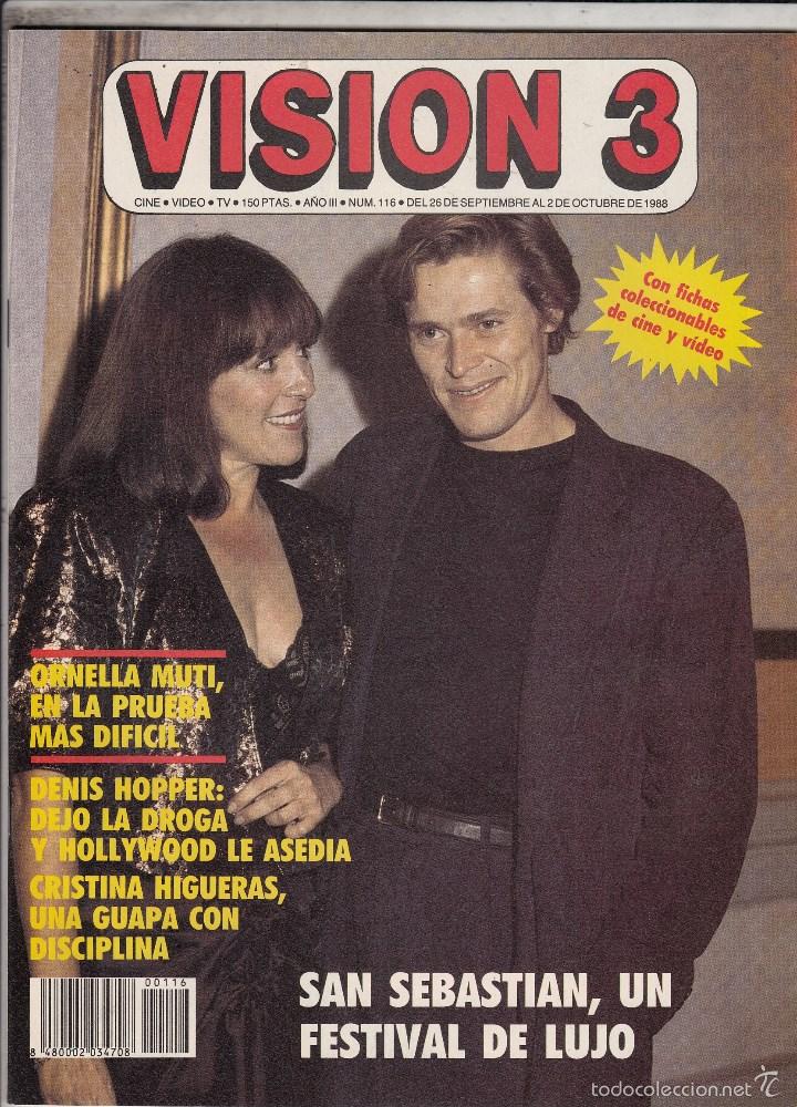 Cin&eacute;ma: REVISTA VISION 3 N&ordm; 116 A&Ntilde;O 1988. ORNELLA MUTI. DENIS HOOPER. CRISTINA HIGUERAS. SAN SEBASTIAN.
