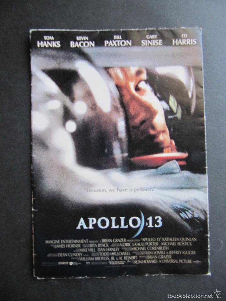 Kino: FOLLETO DESPLEGABLE DE ESTRENO EN CINES DE APOLLO 13 PUBLICIDAD CARTEL