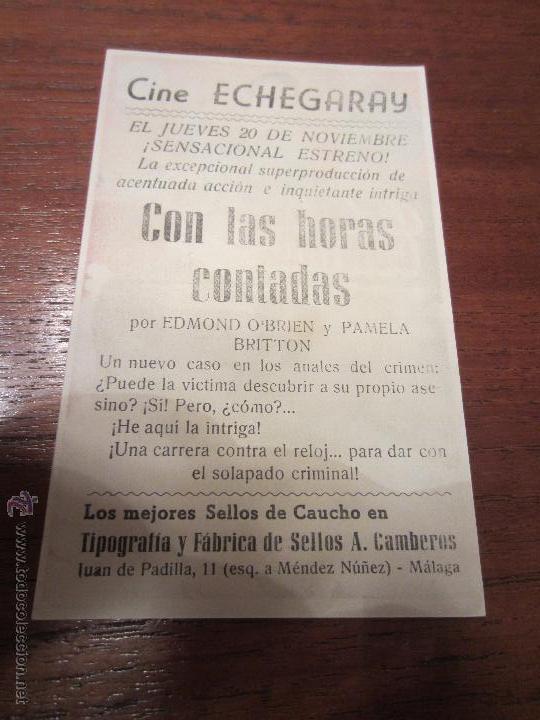 Cine: PROGRAMA CON LAS HORAS CONTADAS. EDMOND O&acute;BRIEN. RUDOLPH MATE. - Foto 2