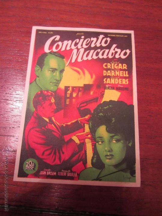 Cine: PROGRAMA ORIGINAL - CONCIERTO MACABRO ( SOLIG&Oacute; ) - Foto 1