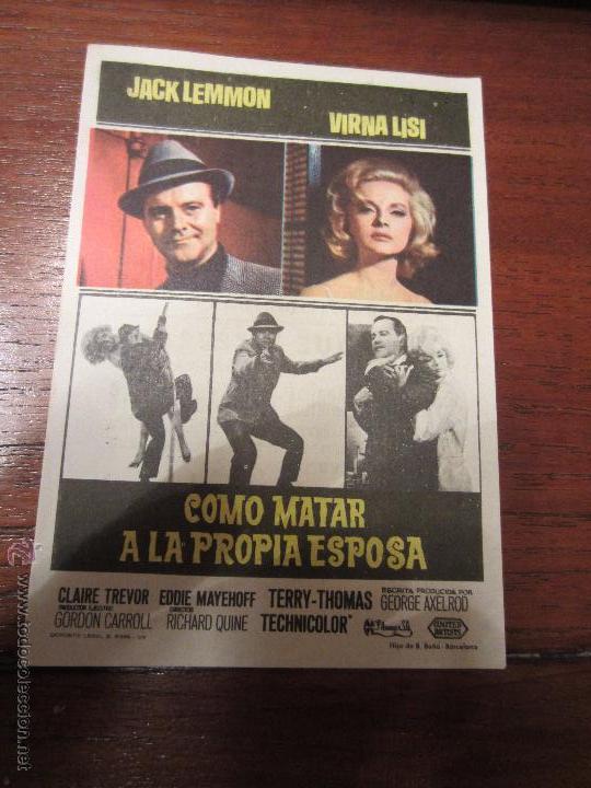 Kino: COMO MATAR A LA PROPIA ESPOSA PROGRAMA SENCILLO FILMAYER JACK LEMMON VIRNA LISI