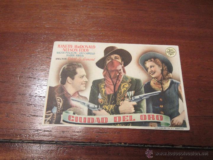 Cine: CIUDAD DEL ORO PROGRAMA MGM JEANETTE MACDONALD NELSON EDDY - Foto 1