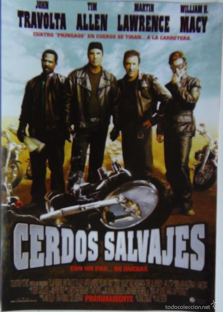 Kino: Folleto de Mano. Pel&iacute;cula Cerdos Salvajes. Tim Allen. John Travolta. Ray Liotta. Marisa Tomei