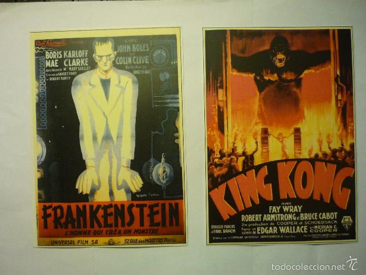 Cine: LOTE REPRODUC. CARTELES FRANCESES KING KONG . FRANKENSTEIN