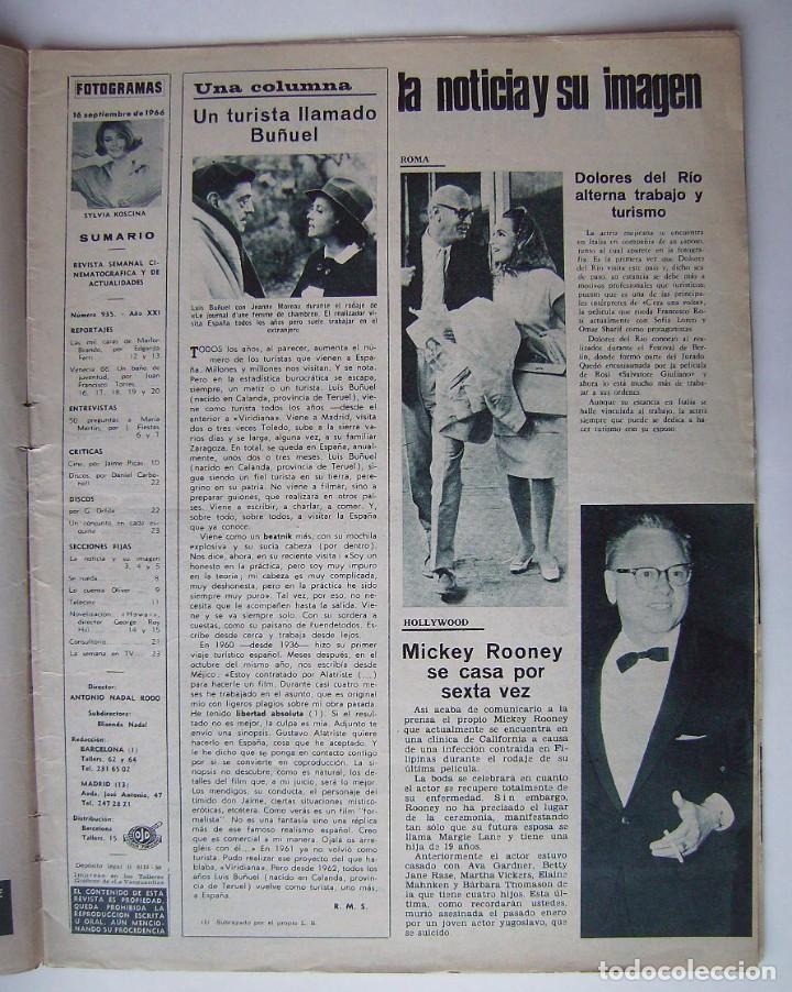 Cine: REVISTA FOTOGRAMAS, DE 1966. - Foto 2