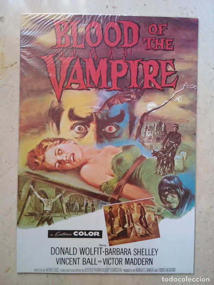 Kino: LAMINA REPRODUCCION -A4- LA SANGRE DEL VAMPIRO - VAMPIROS - TERROR