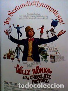 Kino: Willy Wonka y la F&aacute;brica de chocolate - Gene Wilder 70s - Poster procedente revista - A4 aprox.
