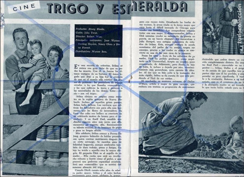Cinema: TRIGO Y ESMERALDA 1948 2 HOJAS REVISTA
