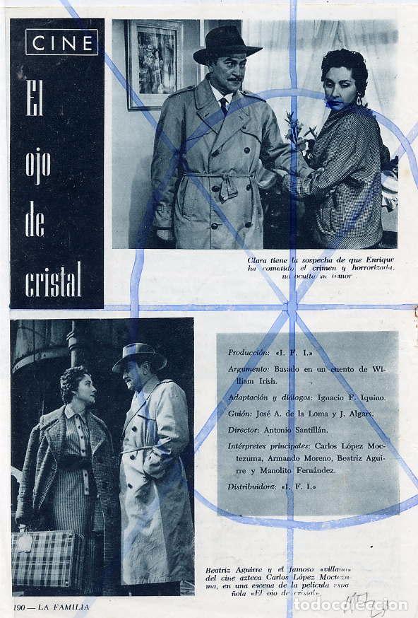 Cinema: EL OJO DE CRISTAL 1957 2 HOJAS REVISTA