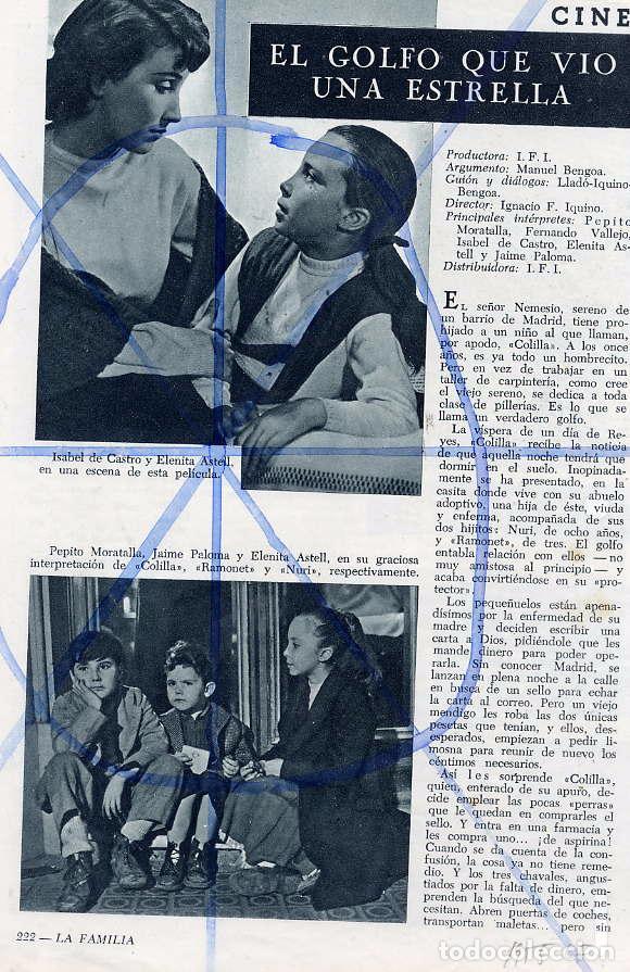 Cinema: EL GOLFO QUE VIO UNA ESTRELLA  1955 2 HOJAS REVISTA