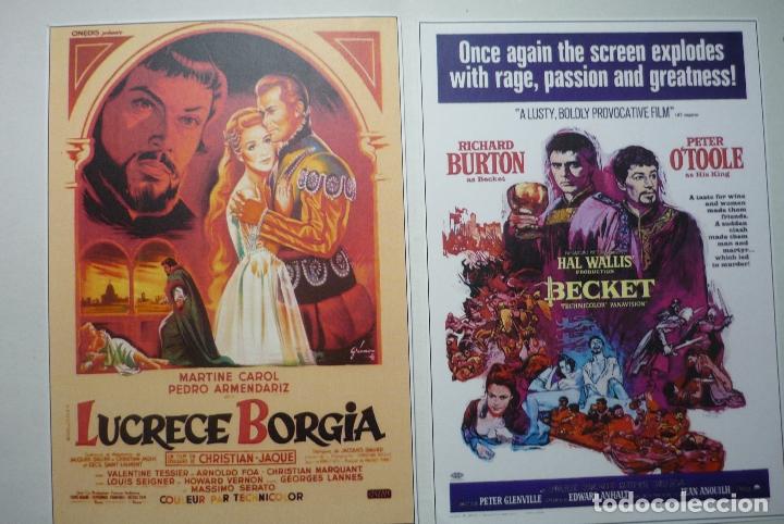 Cinema: reproduc.carteles extranjeros becket -lucrecia borgia
