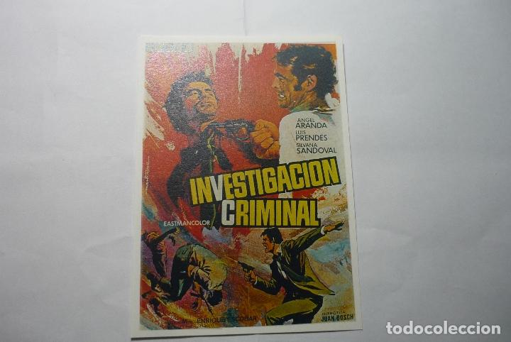 Kino: REPRODUCC.CARTEl INVESTIGACION CRIMINAL-ANGEL ARANDA
