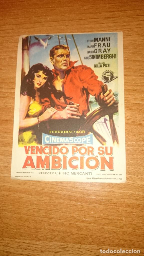 Kino: FOLLETO DE MANO PELICULA VENCIDO POR SU AMBICION