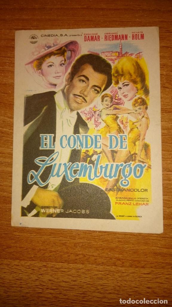 Kino: FOLLETO DE MANO PELICULA  EL CONDE DE LUXEMBURGO