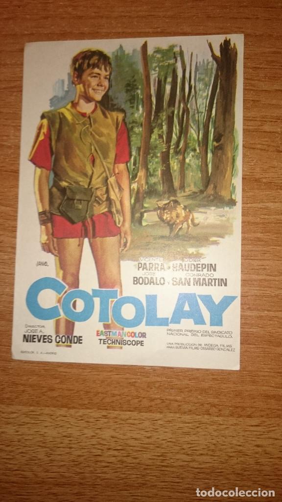 Cine: FOLLETO DE MANO PELICULA COTOLAY - Foto 1