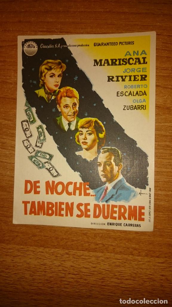 Kino: FOLLETO DE MANO PELICULA DE NOCHE TAMBIEN SE DUERME