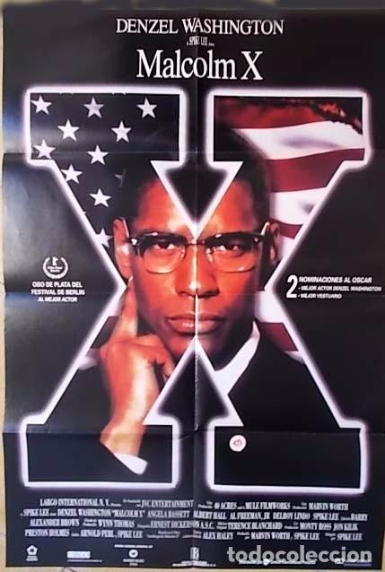 Kino: MALCOLM X - DENZEL WASHINGTON - 1992 - POSTER 60 X 42 CMS.