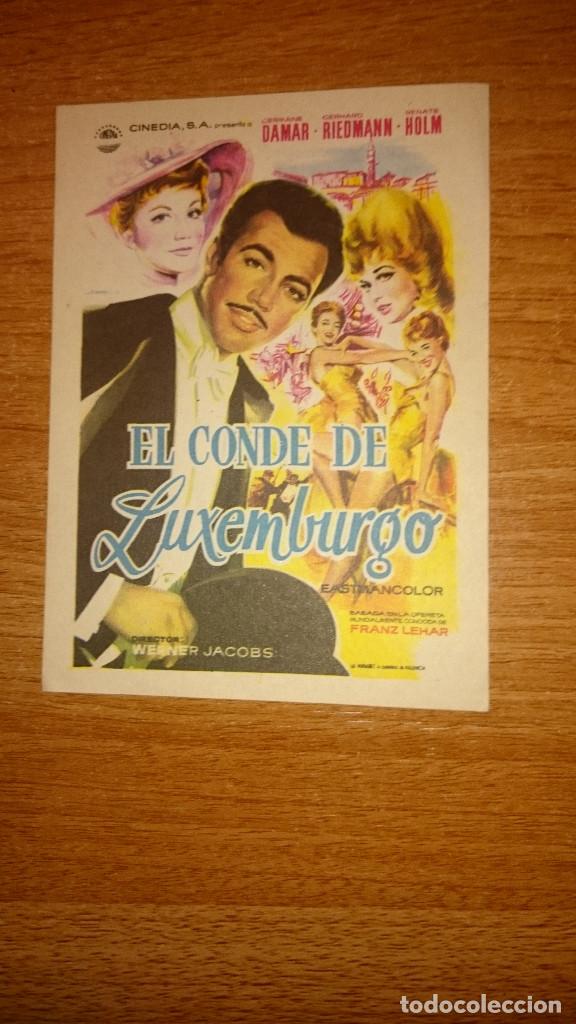 Kino: FOLLETO DE MANO PELICULA EL CONDE DE LUXEMBURGO