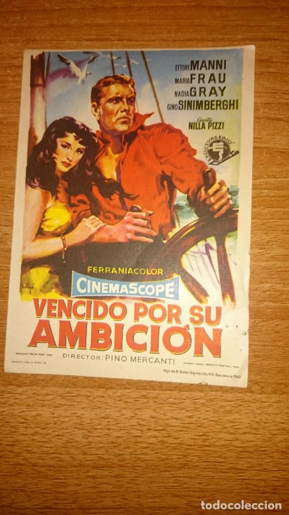 Kino: FOLLETO DE MANO PELICULA VENCIDO POR SU AMBICION