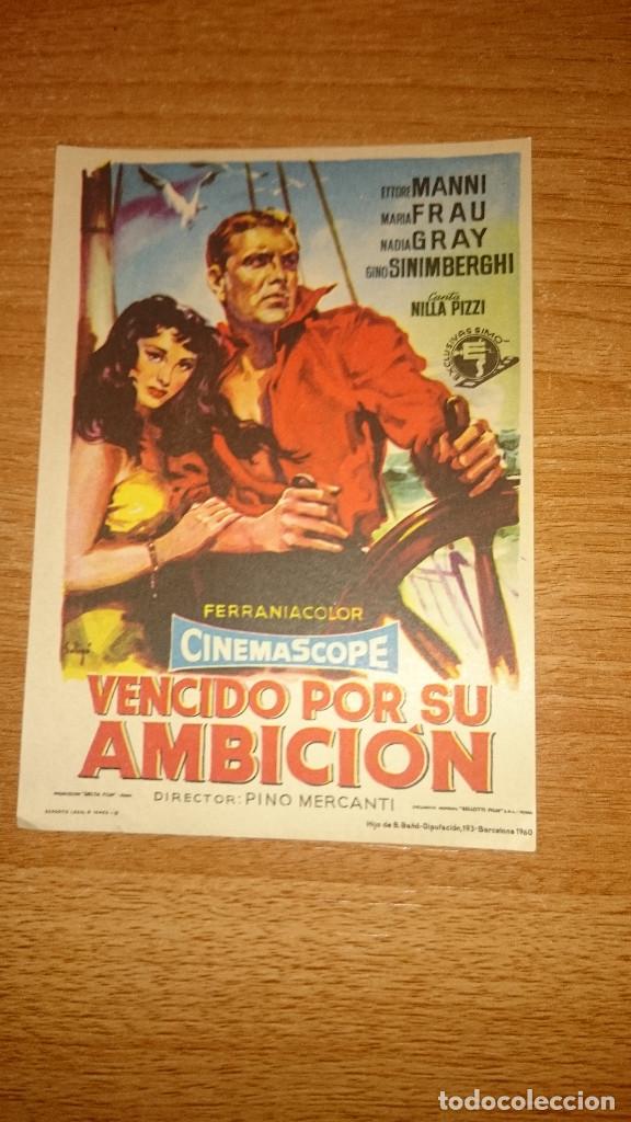 Kino: FOLLETO DE MANO PELICULA VENCIDO POR SU AMBICION