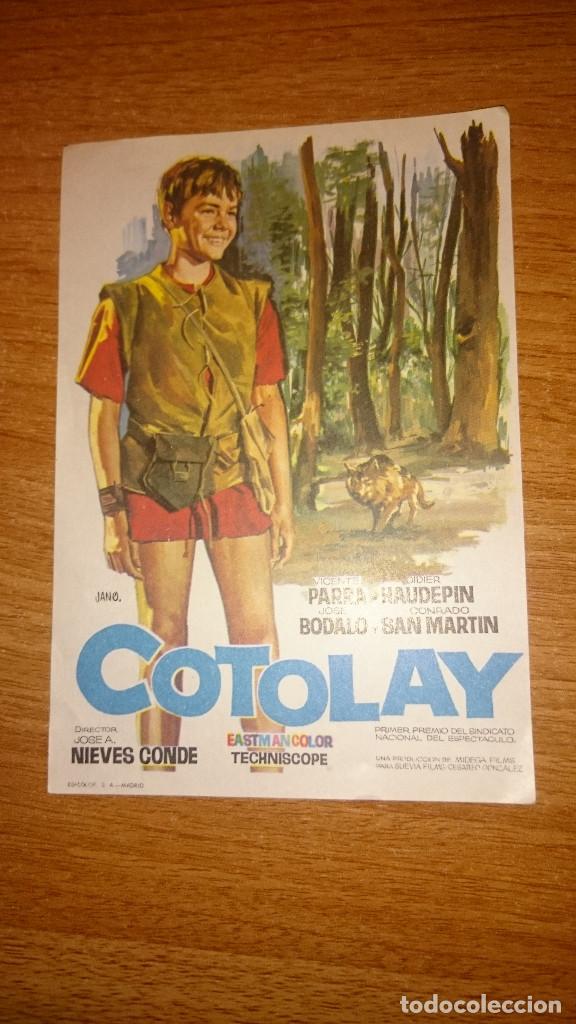 Cine: FOLLETO DE MANO PELICULA COTOLAY - Foto 1